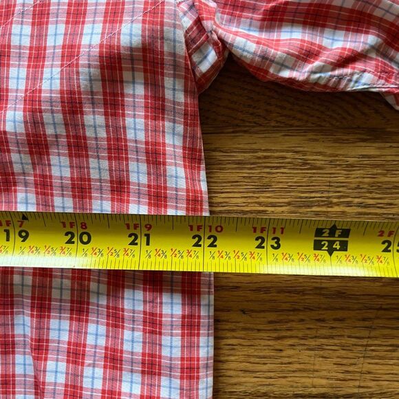 BILLY REID Red Check Gingham Long Sleeve 100% Cotton Shirt   Mens Size XL - Picture 7 of 8